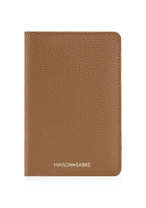 MAISON de SABRÉ full-grain leather passport holder - Brown