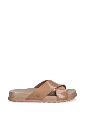 Melissa crossover-strap slides - Neutrals