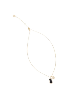 DKNY logo-pendant crystal-embellished necklace - Gold