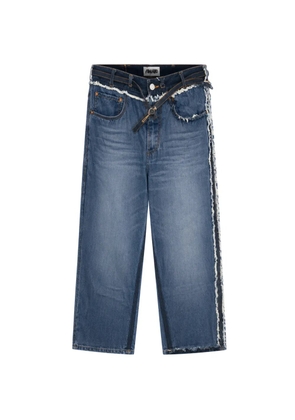 Magliano Stormy raw-edge panelled jeans - Blue