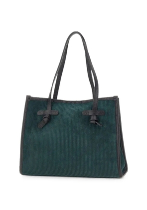 MARCELLA CLUB medium Marcella ribbed suede shoulder bag - Green