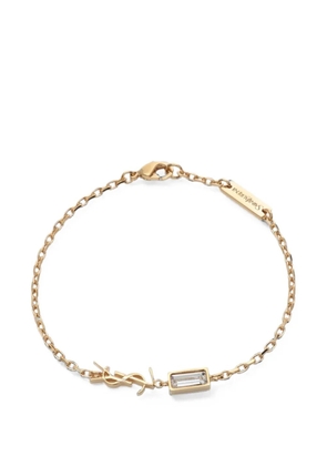 Saint Laurent Pre-Owned 20s Cassandra rhinestone bracelet - Gold