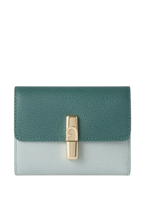 Furla S Compact logo-plaque wallet - Green