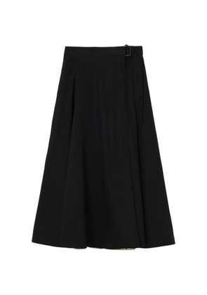 Burberry wool twill midi skirt - Black
