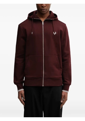 Fred Perry logo-embroidered zip-up hoodie