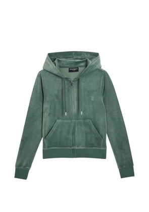 Juicy Couture Robertson velour-texture hoodie - Green