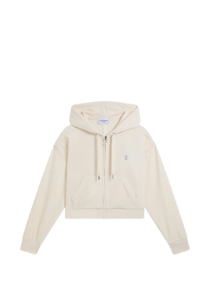 Juicy Couture diamanté-logo cropped hoodie - Neutrals