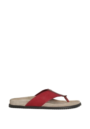 Dolce & Gabbana logo flip flops - Red