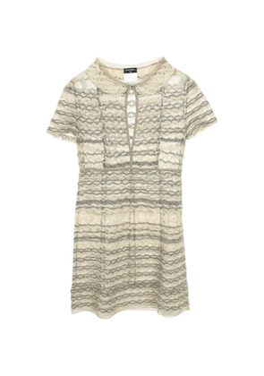 CHANEL Pre-Owned 1986-1988 Cocomark button knit dress - Neutrals