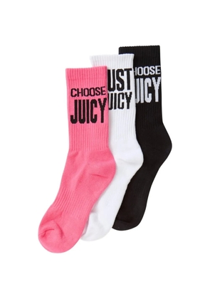 Juicy Couture logo-jacquard ribbed socks (set of three) - Black