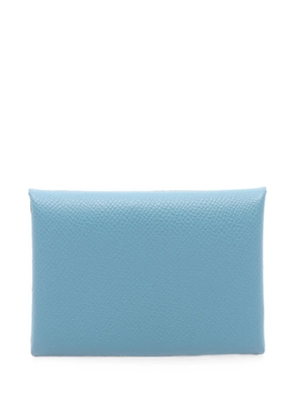 Hermès Pre-Owned 2023 Calvi Duo Epsom-leather card holder - Blue