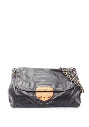 Prada Pre-Owned 2000s Vitello Shine chain shoulder bag - Black