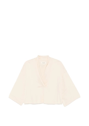PSOPHIA cut-out sleeve V-neck blouse - Neutrals
