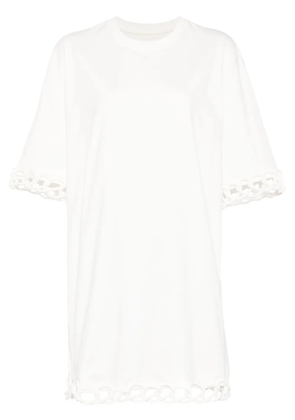 JNBY perforated-detailing cotton dress - White