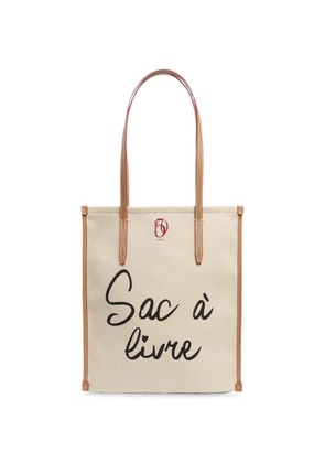 Lancel canvas leather-trim tote bag - Neutrals