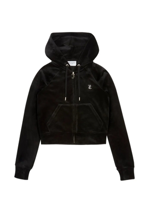 Juicy Couture Virgo diamanté texture hoodie - Black