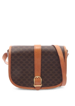 Celine Pre-Owned 2000s Macadam leather shoulder bag - Brown