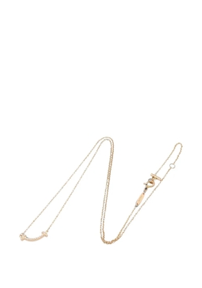 Tiffany & Co. Pre-Owned 2010s mini T Smile diamond necklace - Pink