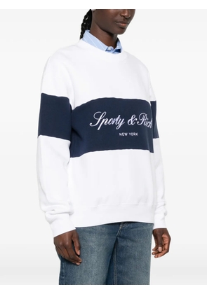Sporty & Rich Signature logo-embroidered sweatshirt - White