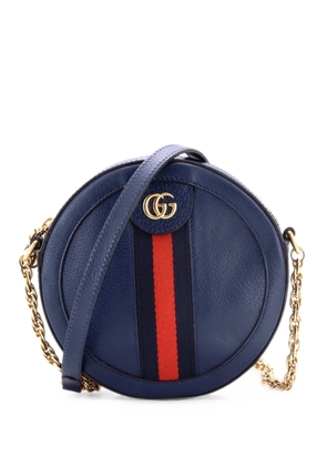 Gucci Pre-Owned Ophidia Round Shoulder Bag Leather Mini crossbody bag - Blue