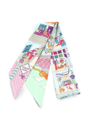Hermès Pre-Owned 2010s La Maison Des Carres Twilly scarf - Blue