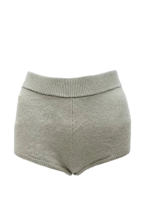 SANDRO ribbed-trim knitted mini shorts - Grey