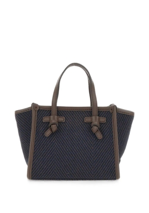 MARCELLA CLUB small Miss Marcella herringbone tote bag - Blue