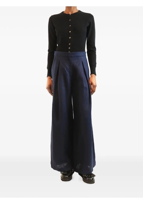 ANDRES OTALORA pleated-detailing wide-leg trousers - Blue