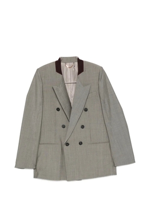 Victoria Beckham double-breasted peak-lapels blazer - Grey