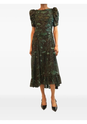 Ulla Johnson Marte short-sleeve cotton midi dress - Green