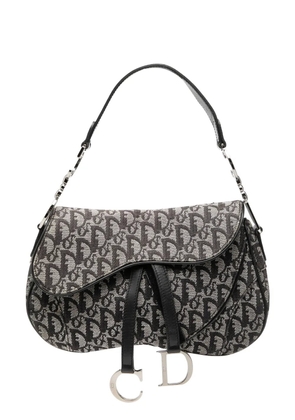 Christian Dior Pre-Owned 2003 Diorissimo Canvas Double Saddle Bag shoulder bag - Black
