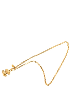 CHANEL Pre-Owned 1970-1980 Gold Plated CC Quilted Pendant Necklace costume necklace