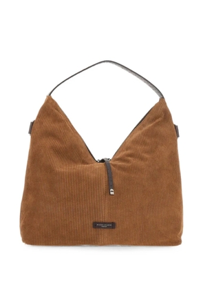 GIANNI CHIARINI Scilla ribbed tote bag - Brown