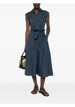 Marella Pesi belted cap-sleeve midi dress - Blue