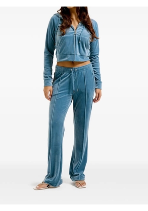 Juicy Couture Diamanté velour hoodie - Blue
