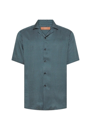 Cruna Havana geometric-print shirt - Blue