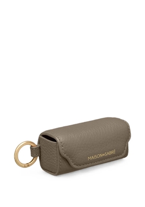 MAISON de SABRÉ pebbled leather lipstick charm - Green