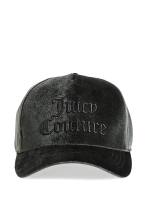 Juicy Couture logo-embroidered velour cap - Green