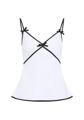 Moschino bow-detail spaghetti-strap top - White