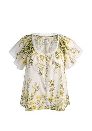 alice + olivia Odette floral-print top - White