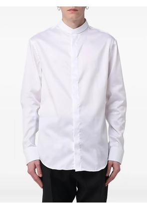 Emporio Armani band-collar long-sleeve shirt - White