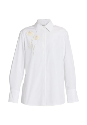 ERDEM embroidered long-sleeve shirt - White