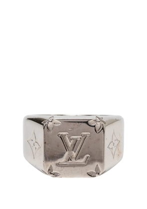 Louis Vuitton Pre-Owned 2020 Brass Monogram Signet Ring M costume ring - Silver