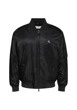 Calvin Klein logo-embroidered bomber jacket - Black