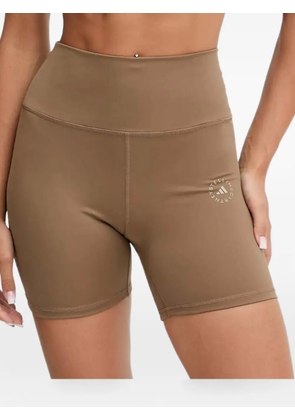 adidas by Stella McCartney high-waisted mini shorts - Neutrals