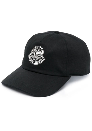 Moncler logo-print cotton baseball cap - Black