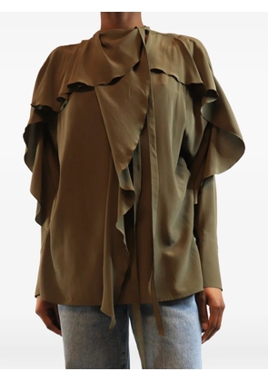 Victoria Beckham ruffled blouse - Green