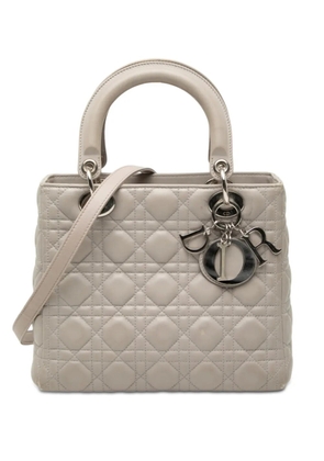 Christian Dior Pre-Owned 2011 Medium Lambskin Cannage Lady Dior satchel - Grey