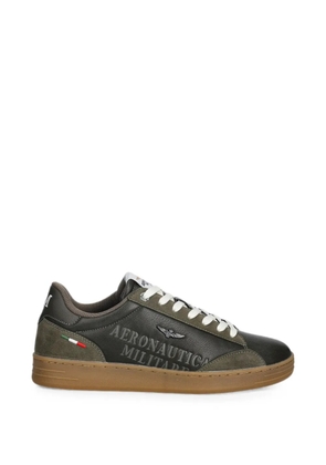 Aeronautica Militare logo-lettering lace-up low-top sneakers - Green