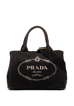 Prada Pre-Owned 2013-2026 Small Canvas Canapa Logo satchel - Black